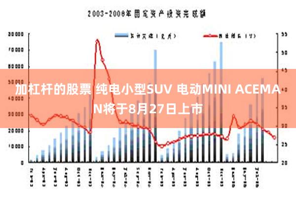 加杠杆的股票 纯电小型SUV 电动MINI ACEMAN将于8月27日上市