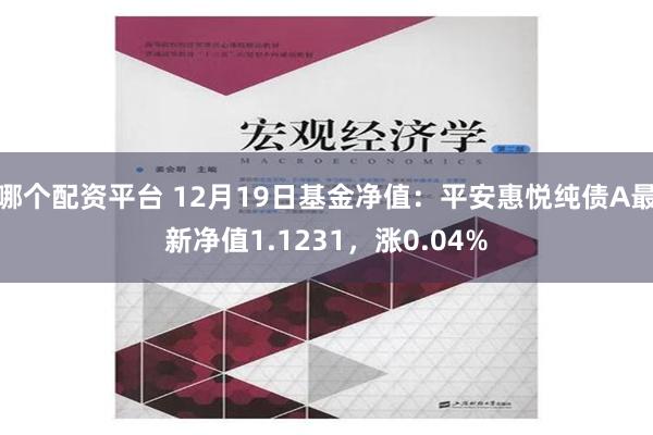 哪个配资平台 12月19日基金净值：平安惠悦纯债A最新净值1.1231，涨0.04%