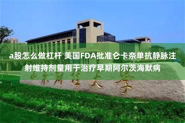 a股怎么做杠杆 美国FDA批准仑卡奈单抗静脉注射维持剂量用于治疗早期阿尔茨海默病